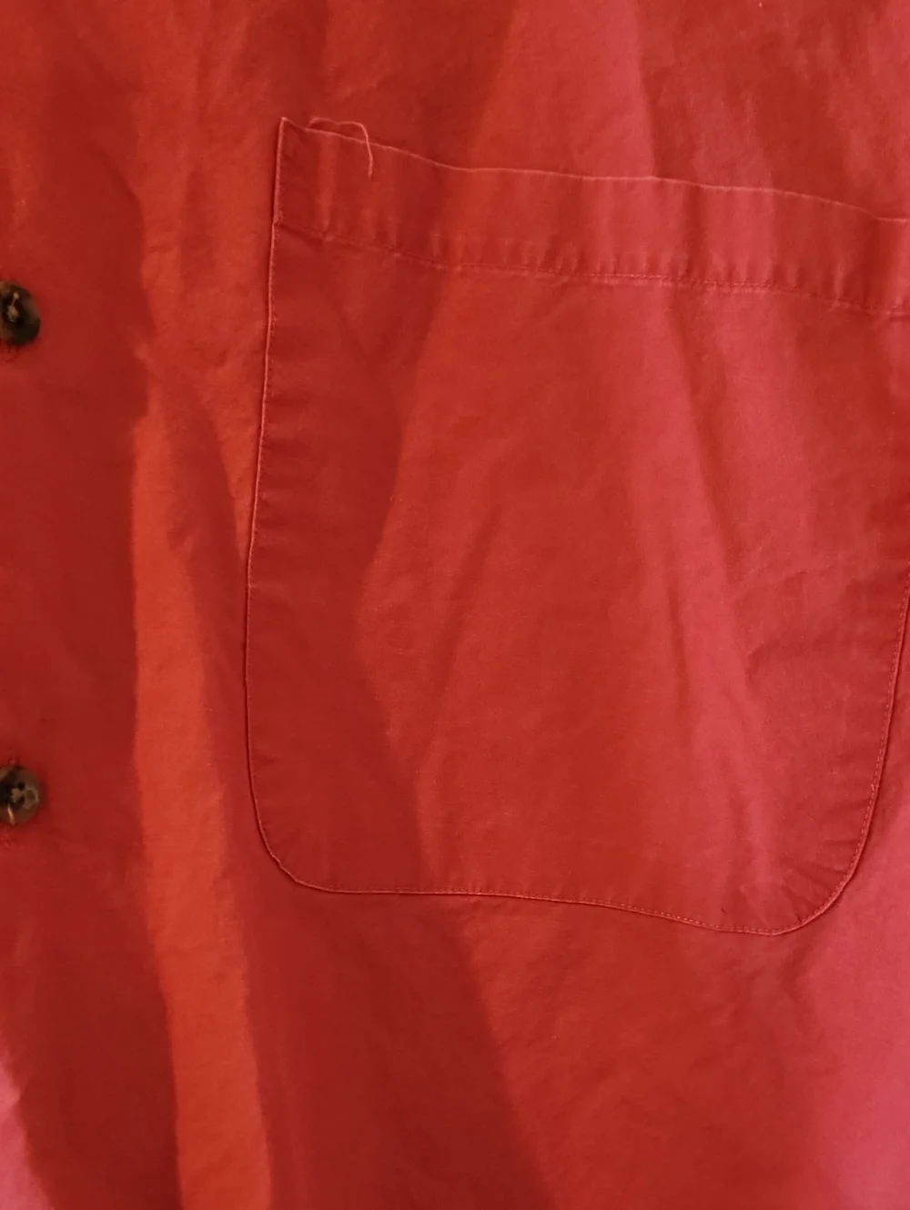 Rare ! VTG Banana Republic Men's Coral Red Button-Up Shirt Sz L 100% Cotton